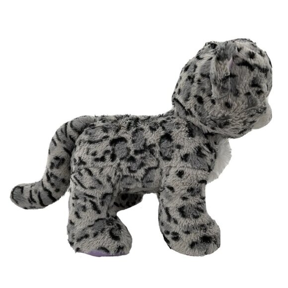 Sparkle Snow Leopard Teal Eyes Build A Bear Plush Purple Feet Spots RETIRED Rare - Picture 3 of 9